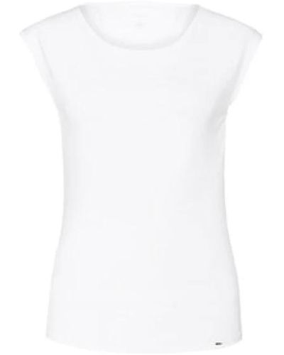 Marc Cain Basic wideeckline camiseta - Blanco