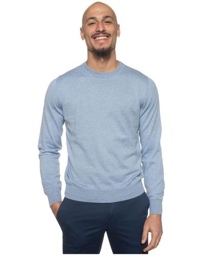 Canali Round-Neck Knitwear - Blue