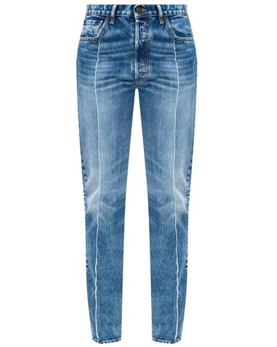 Maison Margiela Slim-fit stonewashed baumwoll denim jeans - Blau
