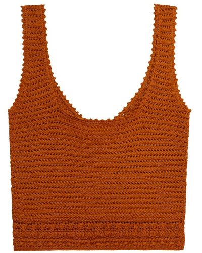 Vince Top crochet square nk - Naranja