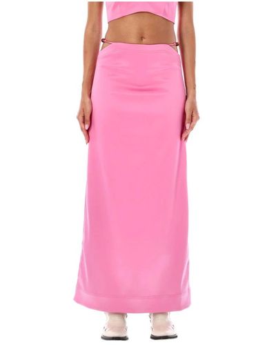 Ganni Maxi Skirts - Pink