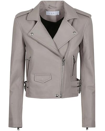 IRO Leather Jackets - Grey