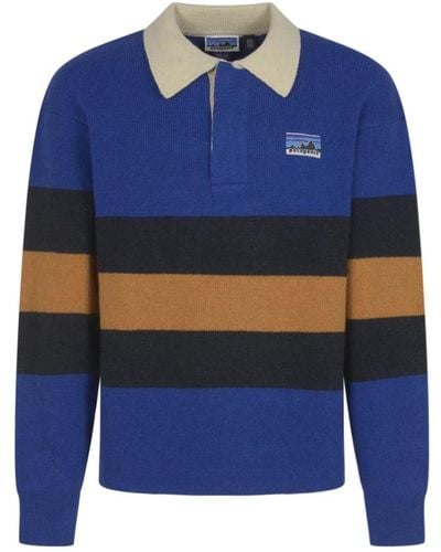 Patagonia Maglione rugby in misto lana - Blu