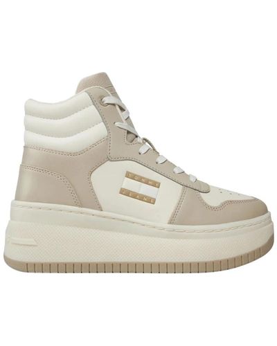 Tommy Hilfiger Bleached stone sneakers in pelle - Neutro