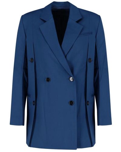 Eudon Choi Coats > double-breasted coats - Bleu