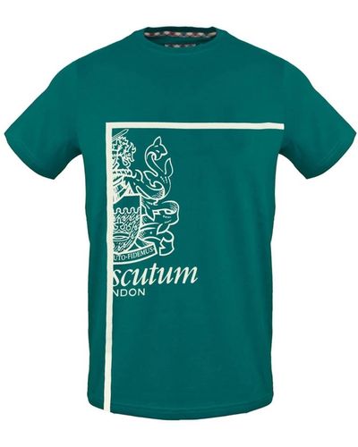 Aquascutum T-shirt in cotone con dettaglio logo collezione primavera/estate - Verde