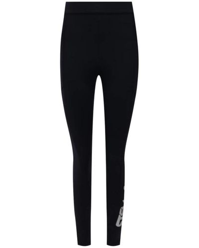 Stella McCartney Leggings deportivos de cintura alta con logo estampado - Negro