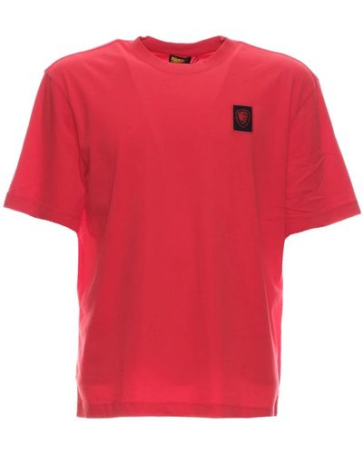 Blauer Stylisches t-shirt und polo combo - Rot