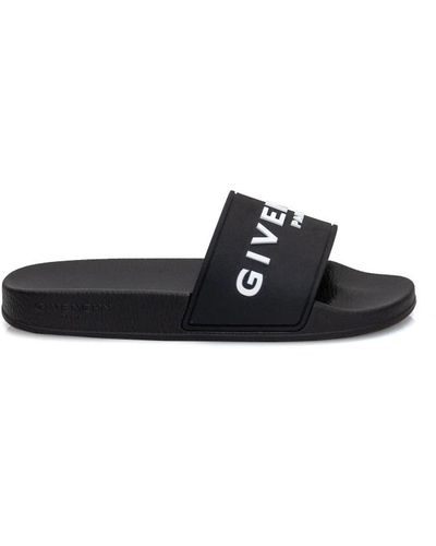 Givenchy Slide flache sandalen - Schwarz