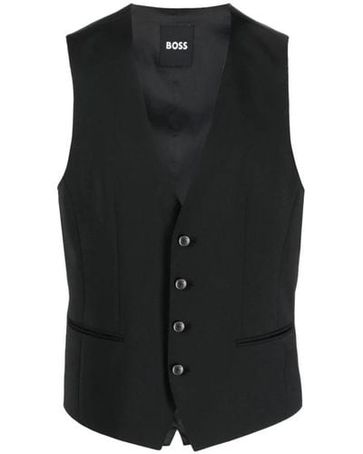 BOSS Suit Vests - Black