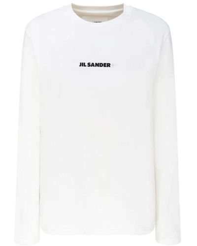 Jil Sander Weißes logo-print-sweatshirt