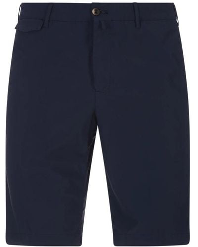 PT Torino Blaue stretch-bermuda-shorts mit taschen