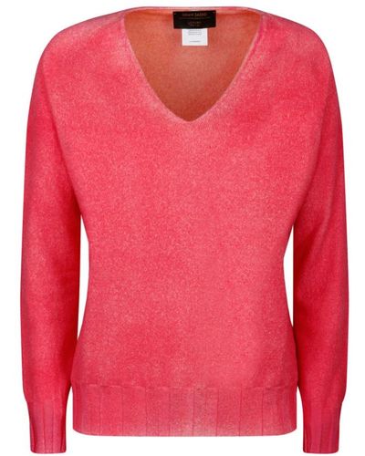 Gran Sasso V-Neck Knitwear - Pink