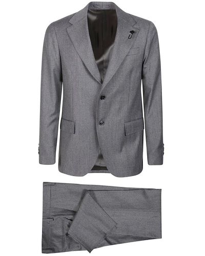 Lardini Single Breasted Suits - Grey
