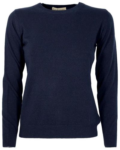Cashmere Company Suéter de cuello redondo de cachemira suave en - Azul