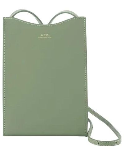 A.P.C. Cuoio shoulder-bags - Verde