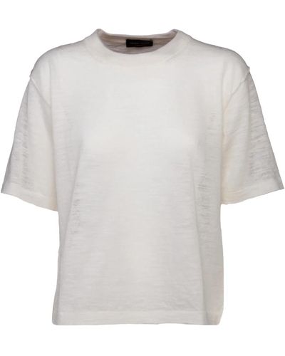 Roberto Collina T-shirt in lino - Bianco