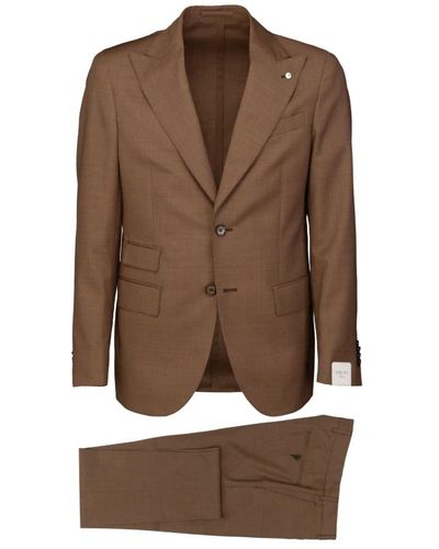 L.B.M. 1911 Suits > suit sets > single breasted suits - Marron