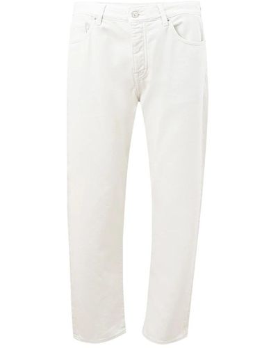 Armani Exchange Jeans bianco cinque tasche . chiusura con bottoni