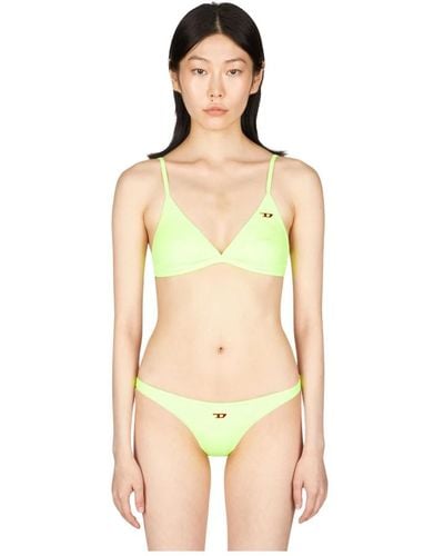 DIESEL Marisol bikini top mit logo-applikation - Gelb