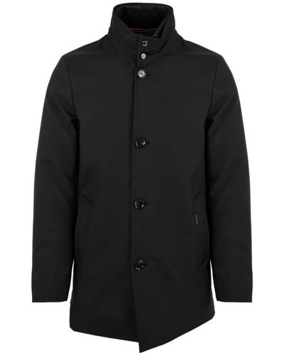 Moorer Single-Breasted Coats - Black
