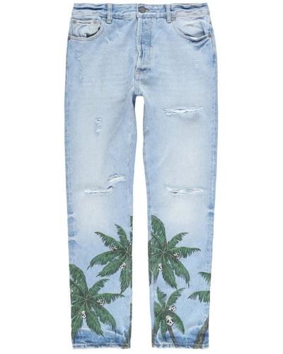 Palm Angels Jeans droits - Bleu