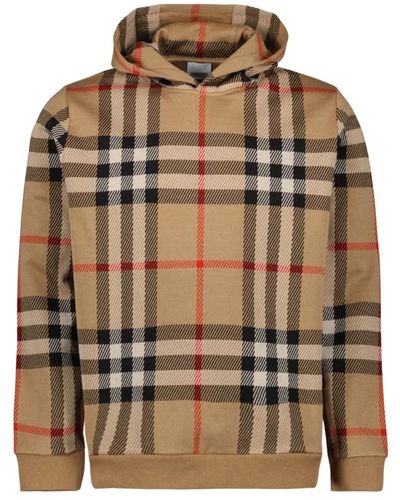 Burberry Karo-print hoodie stilvoller komfort - Braun