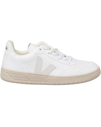 Veja Sneakers casual in pelle bianca v-10 - Bianco