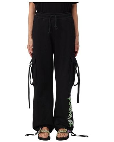DISCLAIMER Wide Trousers - Black