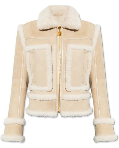 Balmain Jackets > faux fur & shearling jackets - Neutre