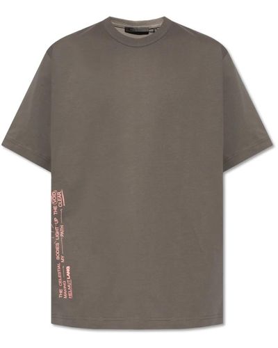 Helmut Lang T-shirt mit logo - Grau