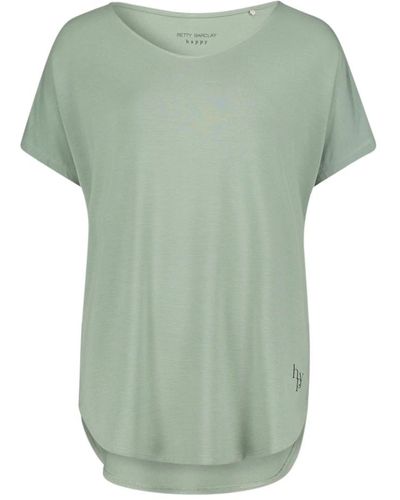 Betty Barclay Bambus oversize v-ausschnitt shirt - Grün