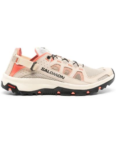 Salomon Panelled mesh sneakers - Pink