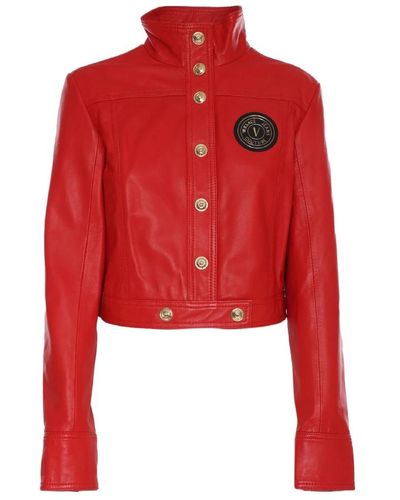 Versace Giacca in pelle - Rosso
