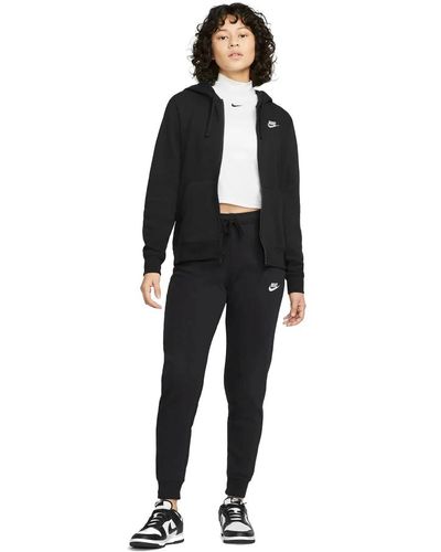 Nike Chándal club fleece negro para mujer