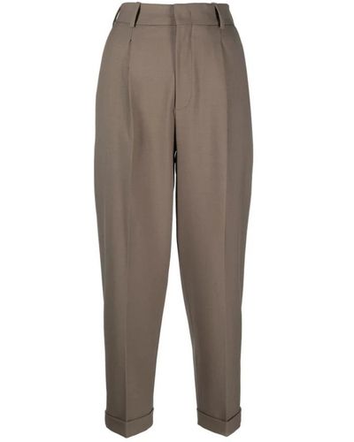 FEDERICA TOSI Cropped Trousers - Brown