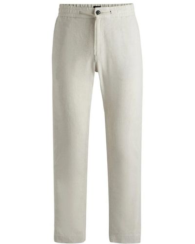 BOSS Trousers > straight trousers - Gris
