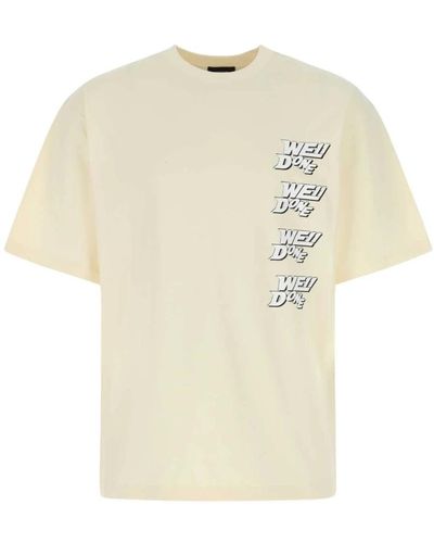 we11done Camiseta de gran tamaño de algodón marfil - Neutro
