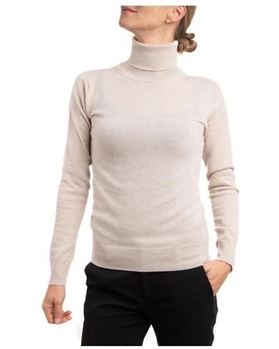 Marella Suéter de lana suave con cuello alto - Neutro