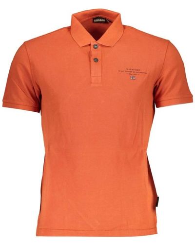 Napapijri S polo shirt stilvoller druck stickerei - Orange
