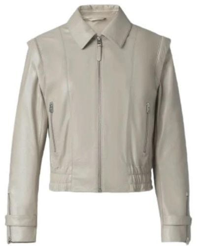 Mackage Leather Jackets - Grey