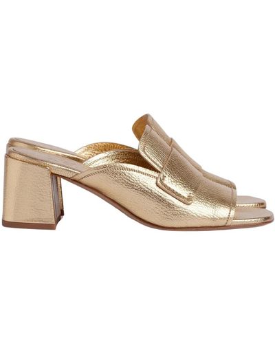 Pedro Garcia Goldener metallic-loafer - Gelb