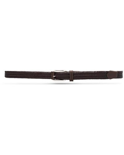 Moreschi Brown woven leather belt - Marrone