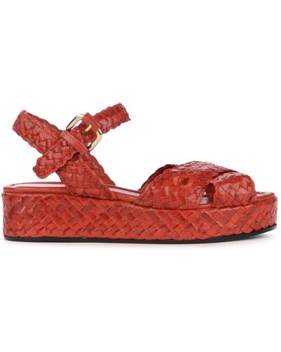 Pons Quintana Shoes > sandals > flat sandals - Rouge