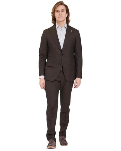 Luigi Bianchi Suits > suit sets > single breasted suits - Noir