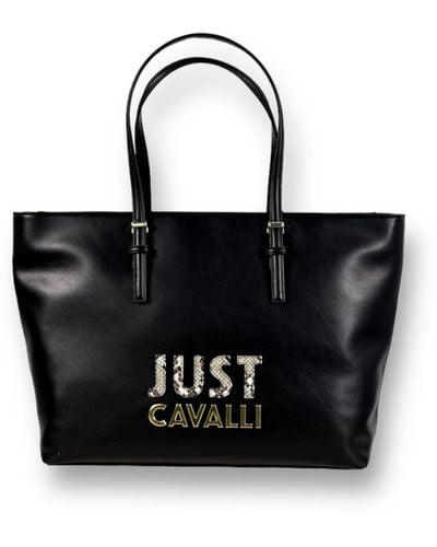 Just Cavalli Tote Bags - Black