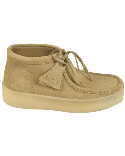 Clarks Lace-Up Boots - Natural