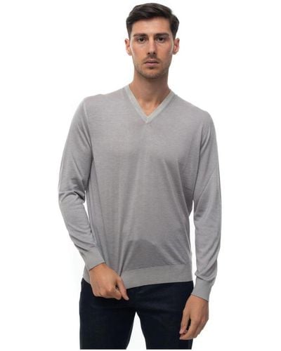 Kiton V-Neck Knitwear - Grey