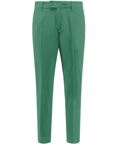 J.Lindeberg Pantaloni verdi con chiusura a zip e bottoni - Verde