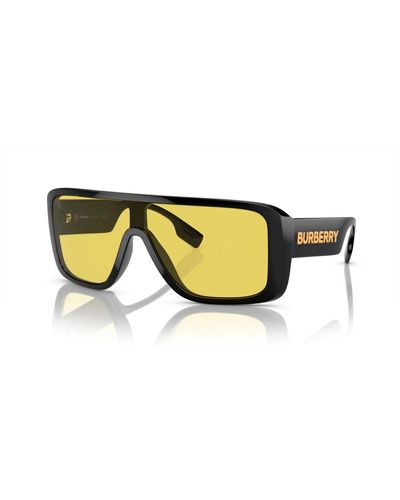 Burberry Schwarze/gelbe sonnenbrille
